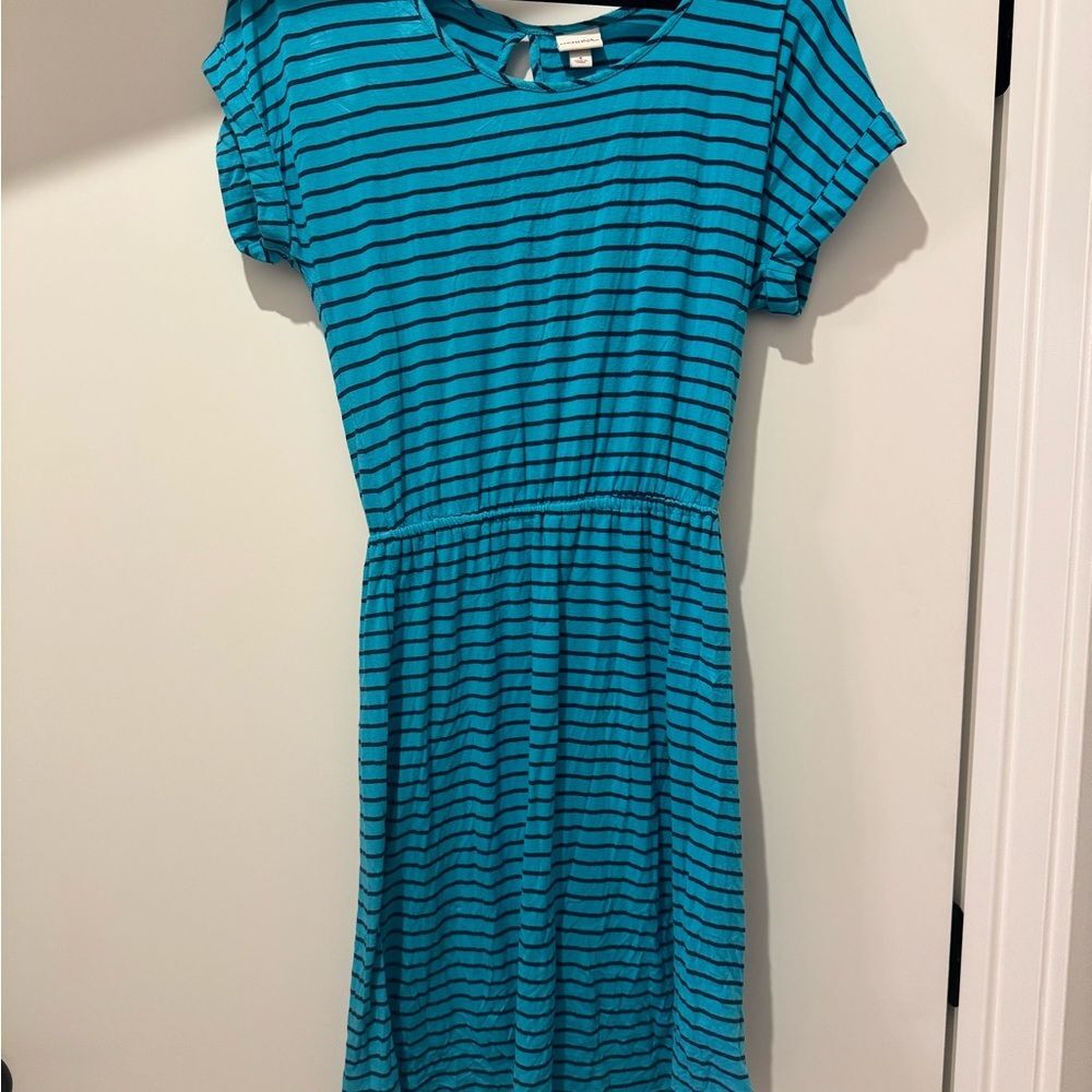 Merona Teal Striped Tshirt Dress